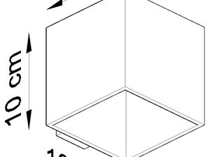 Miniaturka 6 - Wymiarowy szkic lampy ściennej betonowej 10x10 cm