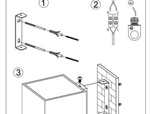 Miniaturka 7 - Rysunek techniczny kinkietu montowanego do ściany – forma kostki