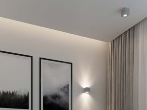 Miniaturka 3 - Drewniana lampa ścienna walcowa – światło odbijające się od ściany