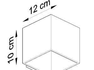 Miniaturka 6 - Rysunek wymiarowy lampy ściennej 12x10 cm – forma sześcienna