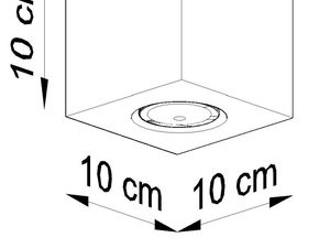 Miniaturka 6 - Rysunek wymiarowy lampy natynkowej – 10x10 cm