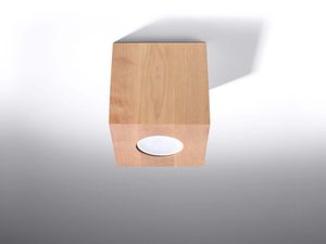 Miniaturka 1 - Kostka z drewna jako nowoczesna lampa sufitowa