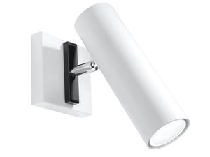 Miniaturka 6 - Biały kinkiet LED z czarną podstawą, światło punktowe