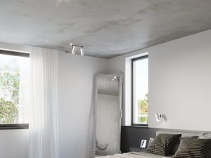 Miniaturka 11 - Biała potrójna lampa sufitowa LED z tubami w sypialni