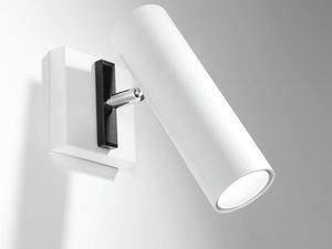 Miniaturka 7 - Biały kinkiet LED z tubą przy ścianie, styl nowoczesny