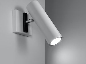 Miniaturka 8 - Pojedynczy kinkiet LED biały z tubą w minimalistycznym wnętrzu