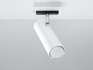 Miniaturka 1 - Biały reflektor punktowy LED zamontowany na suficie