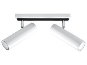 Miniaturka 6 - Designerska biała lampa sufitowa LED z dwoma reflektorami