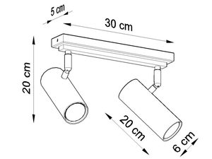 Miniaturka 12 - Rysunek techniczny reflektora LED 30x20 cm