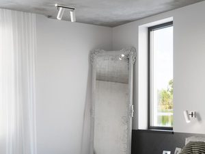 Miniaturka 11 - Reflektor LED z dwoma tubami w białym matowym kolorze