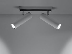 Miniaturka 8 - Reflektor LED z dwoma tubami w szarym matowym kolorze