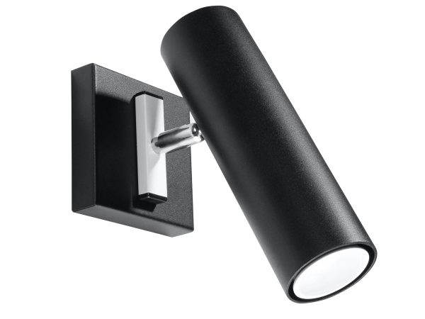 Designerski czarny reflektor LED montowany do ściany