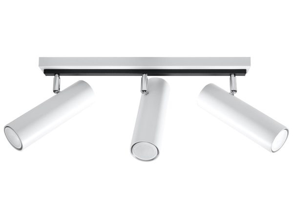 Lampa sufitowa LED czarna z trzema białymi reflektorami