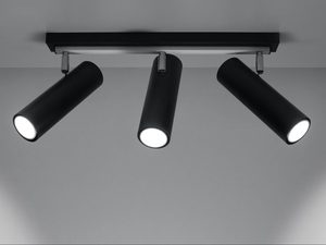 Miniaturka 8 - Nowoczesna potrójna lampa LED z czarnymi reflektorami