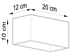 Miniaturka 16 - Rysunek techniczny aluminiowego kinkietu LED 12x20 cm