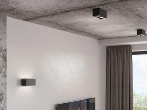 Miniaturka 10 - Aranżacja wnętrza z kinkietem LED przy betonowej ścianie