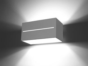 Miniaturka 8 - Czarny kinkiet LED z rozproszonym światłem skierowanym w dół