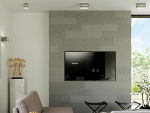 Miniaturka 15 - Aranżacja salonu z lampami LED i dużym telewizorem