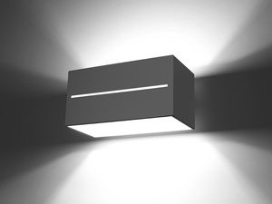 Miniaturka 14 - Kinkiet LED czarny z podświetleniem, montaż ścienny