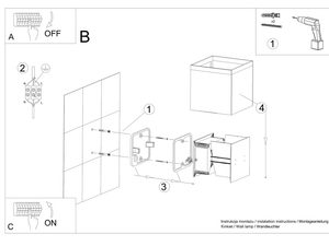 Miniaturka 21 - Instrukcja montażu kinkietu LED w kształcie sześcianu