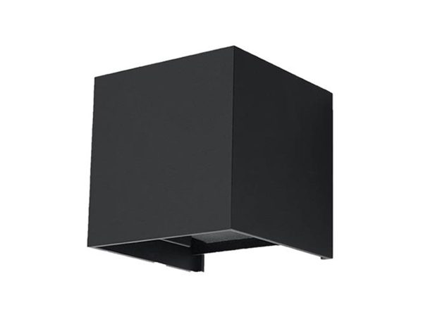 Nowoczesny kinkiet LED czarny z dolnym otworem świetlnym