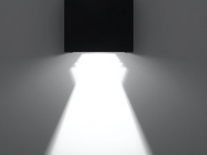 Miniaturka 5 - Designerski kinkiet LED w kolorze czarnym z podwójnym rozbłyskiem