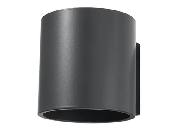 Nowoczesny czarny kinkiet LED o cylindrycznym kształcie