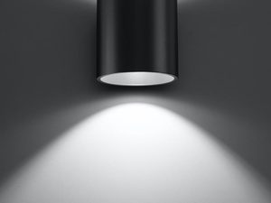 Miniaturka 2 - Czarny kinkiet LED z efektem świetlnym góra-dół, nowoczesna forma