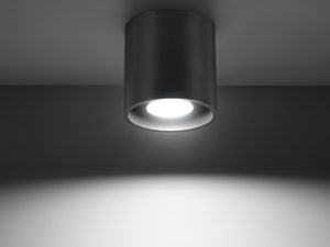 Miniaturka 20 - Czarny plafon LED w kształcie walca, światło kierunkowe