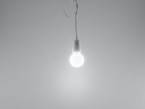 Miniaturka 18 - Pojedyncza minimalistyczna lampa LED z białą kulistą żarówką