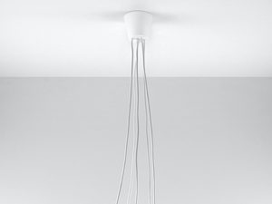 Miniaturka 3 - Designerska biała lampa wisząca z kloszami w nowoczesnym stylu