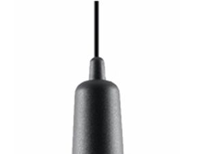 Miniaturka 16 - Zbliżenie na czarną oprawkę lampy z kulistą żarówką LED