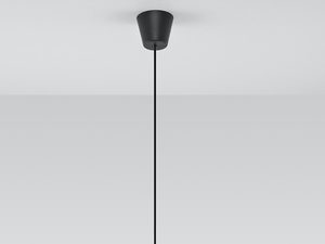 Miniaturka 10 - Designerska czarna lampa z oprawką i jedną żarówką LED