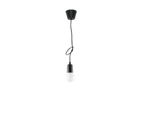 Miniaturka 8 - Czarna lampa wisząca LED z minimalistycznym przewodem i żarówką