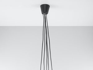 Miniaturka 12 - Designerska czarna lampa na szarym tle