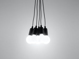 Miniaturka 13 - Lampa wisząca z czarnymi oprawkami