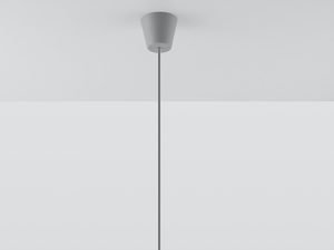 Miniaturka 28 - Szara lampa sufitowa LED z prostym kablem i żarówką