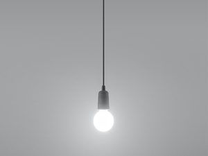 Miniaturka 29 - Pojedyncza lampa wisząca LED w kolorze szarym, styl minimalistyczny