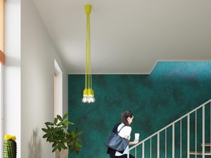 Miniaturka 41 - Designerska żółta lampa LED z jednym źródłem światła