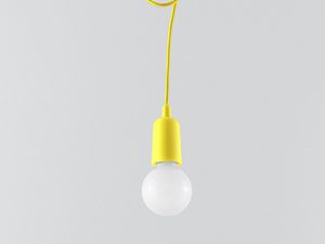 Miniaturka 38 - Żółta lampa LED z jednym kablem w minimalistycznym stylu