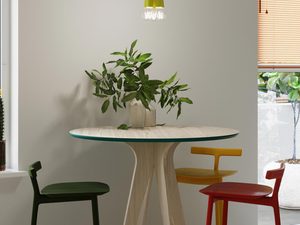 Miniaturka 34 - Nowoczesna żółta lampa wisząca nad stołem w jasnym wnętrzu