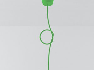 Miniaturka 2 - Zielona lampa sufitowa z jedną oprawką i kulistą żarówką LED