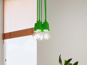 Miniaturka 42 - Nowoczesna zielona lampa sufitowa w korytarzu w stylu minimalistycznym