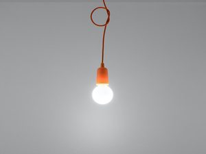 Miniaturka 44 - Designerska lampa wisząca z jednym czerwonym źródłem światła LED