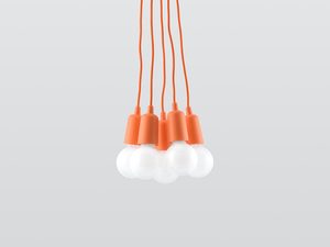 Miniaturka 48 - Nowoczesna lampa wisząca z pomarańczowymi oprawami
