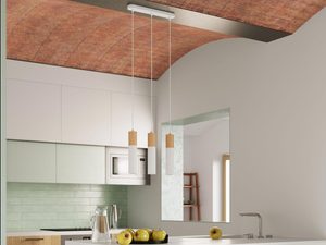 Miniaturka 4 - Trzy punkty świetlne białe z elementem drewnianym