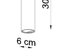Miniaturka 13 - Rysunek techniczny lampy wiszącej z wysokością 30 cm