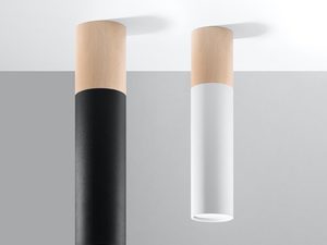 Miniaturka 12 - Stylowa lampa wisząca z białym i czarnym kloszem