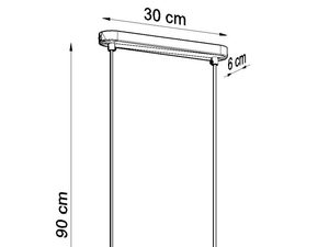 Miniaturka 13 - Wymiary dwupunktowej lampy wiszącej