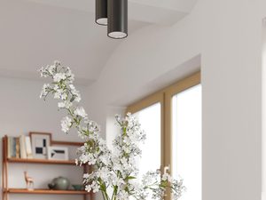 Miniaturka 10 - Stylowa kuchnia z lampami wiszącymi czarnymi i drewnianymi